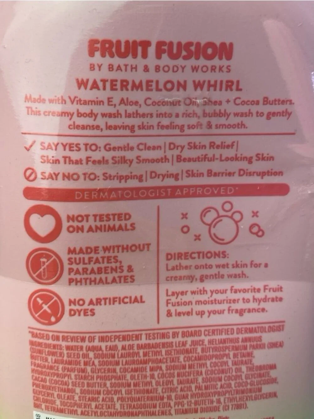 “Watermelon Whirl” Bath & Body Works Fruit Fusion New 3 Pc Body Care Set